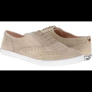 Kate Spade Lima Gold Liquid Suede Sneaker 8.5